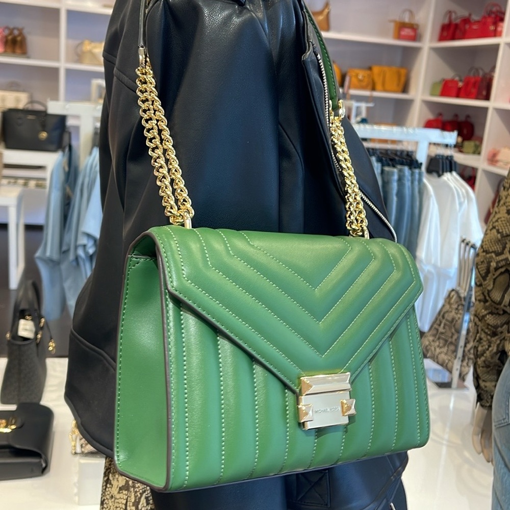 Michael Kors Whitney Medium Flap Chain Shoulder Bag 
Fern Green 
NWT - Picture 3 of 16